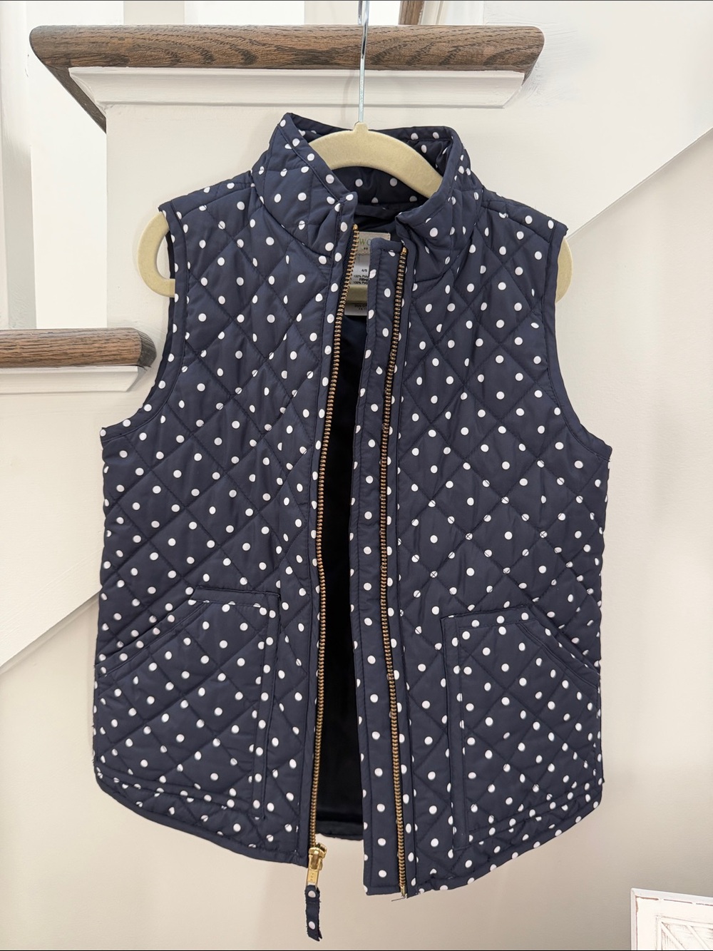 Crew cuts Kids Quilted Navy Polka Dot Vest - 4-5